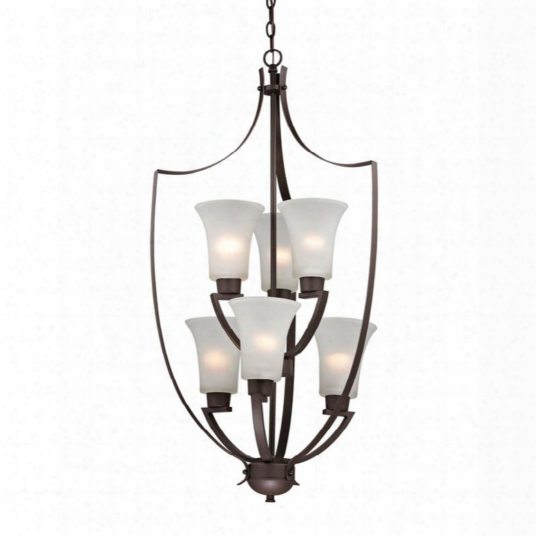 7726fy/10 Foyer Collection 6 Light Chandelier In Oil Rubbed