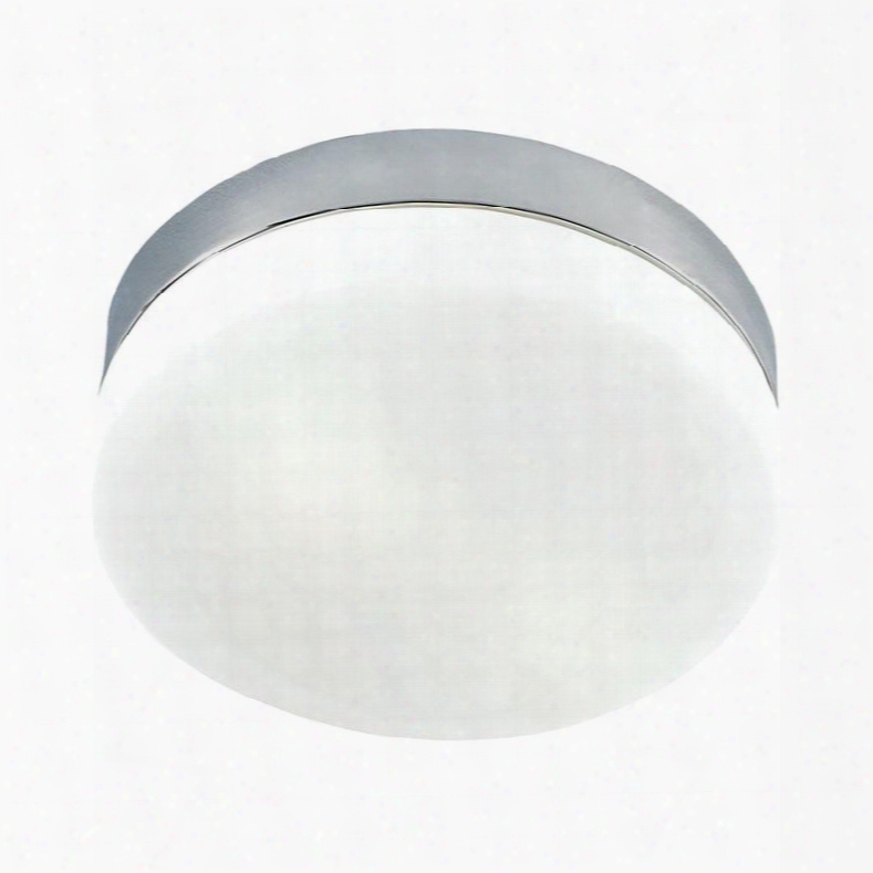 7821fm/22-led 1 Light Flush Mount In Satin Nickel And White