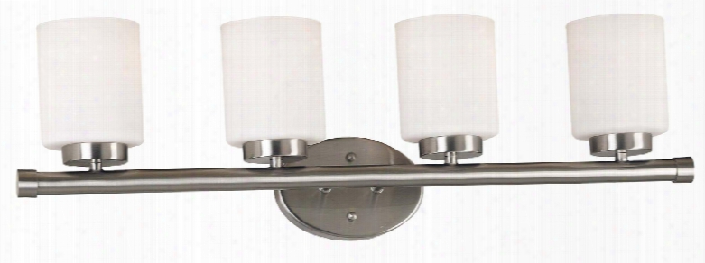 80404bs Mezzanine 4 Light Vanity In Brushed Steel