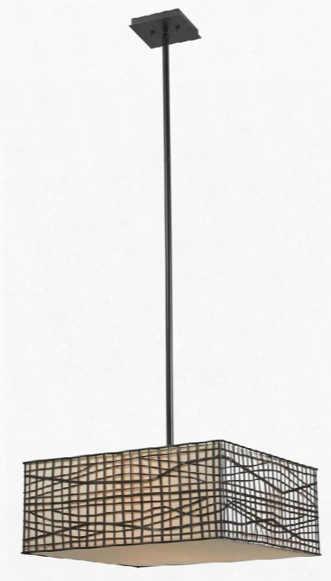 91584brz Fortress 3 Light Pendant In Bronze