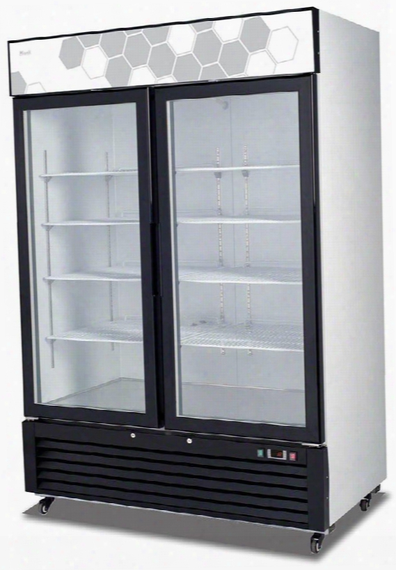 C-49fmm 55" Competitor Series Glass Door Merchandiser Refrigerator With 49 Cu. Ft. Capacity 8 Adjustable Epoxy Coated Wire Shelves Led Lighting Auto Defrost