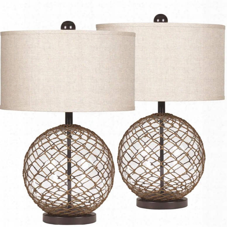 Fsd-lmp-73tsbn-gg Exceptional Table Lamp Designs By Flash Regina In Wrapped Transparent Glass Set Of