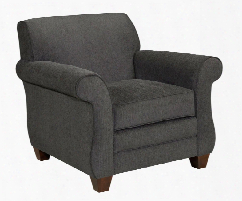 Greenwich 3676-0/8612-96 39" Wide Chair With Small Rolled Arms Duracoil Seat Cushion And Tapered Feet In 8612-96