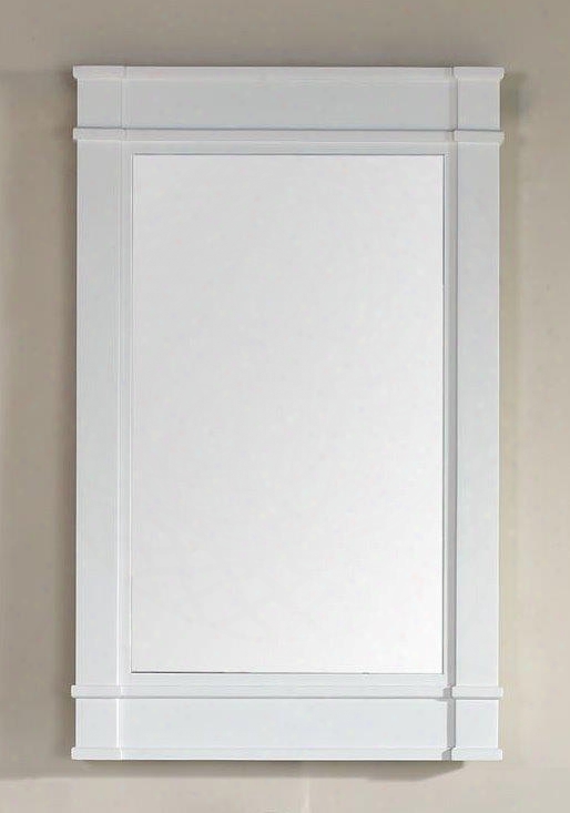 Madison Collection 800-m26-cwh 26" X 42" Single Mirror With Beveled Glass And Wood Frame In Cottage