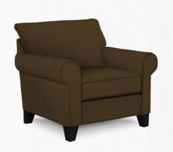 Noda 4230-0/4007-85 41" Wide Chair And A Half With Rolled Arms Pillow Back Cushion And Tapered Feet In 4007-85 Brown And Addison Ebony