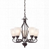 1155CH/10 Chatham 5 Light Chandelier In Oil Rubbed