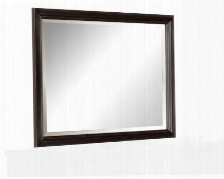 Raleigh Collection 22824 47" X 33" Mirror With Beveled Edges Rectangular Shape And Pine Wood Construction In Cherry