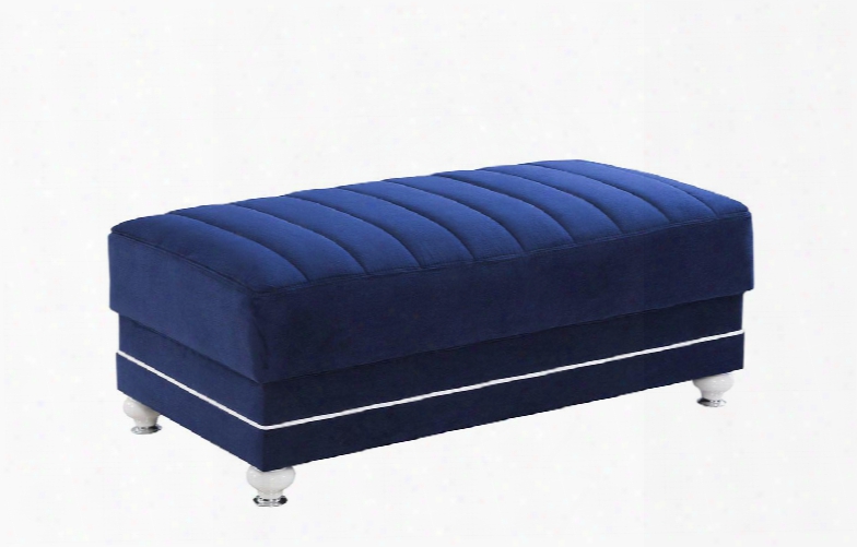 Royal Home Rohootrdb Ottoman With Tufted Detailing Rolled Arms And Turned Feet: Riva Dark