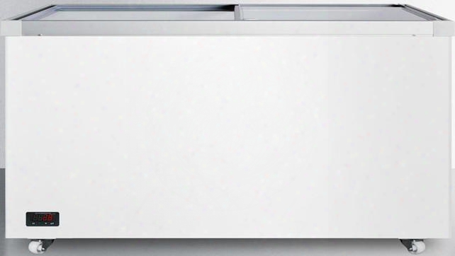 Scf1712dt 62" Commercially Approved Chest Freezer With 17 Cu. Ft. Capacity Digital Thermostat Factory Installed Lock Casters Alumnum Interior And Sliding