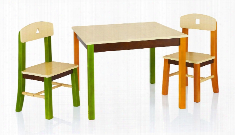 See And Store G98302 1 Table And 2 Chairs Set With Broad Work Table Surface Double Bolted Table Legs And Angled Chair Legs To Prevent Tipping In Multi