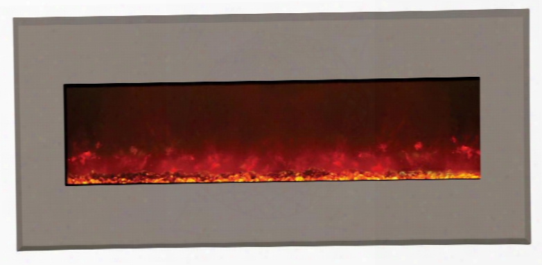 Wm-bi-58-6421-modernauburn 58" Electric Fireplace With 3 Stage Heater 4 Stage Back Lighting Remote Control Steel Surround Digital Display And Programmable