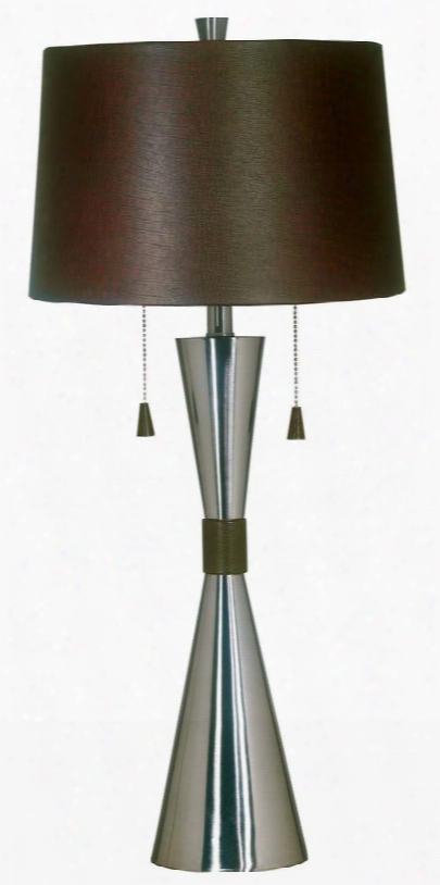 02371 Bella Table Lamp In Brushed Steel