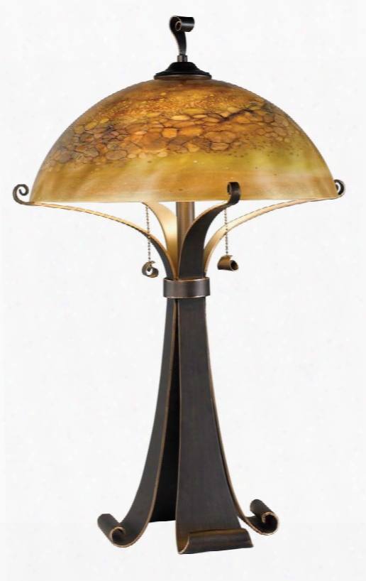 20085chc Santa Fe Table Lamp In Chocolate Caramel