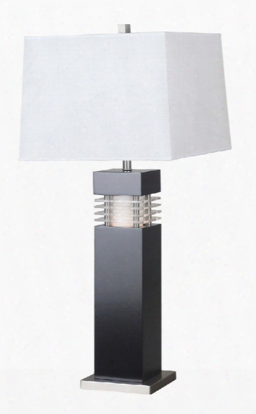 20109bl Wyatt Table Lamp In Black Finish With Acrylic