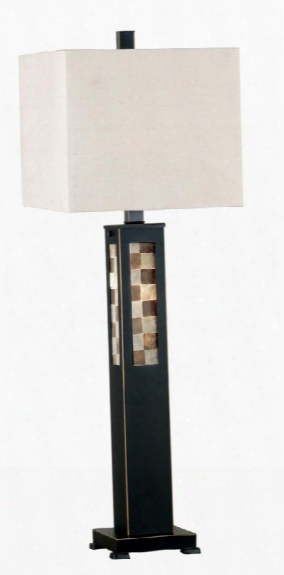 20280orb Windowpane Table Lamp In Oil Rubbed Bronze