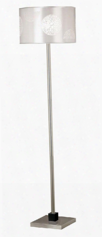 20963bs Cordova Floor Lamp In Brushed Steel Finish With Graphite