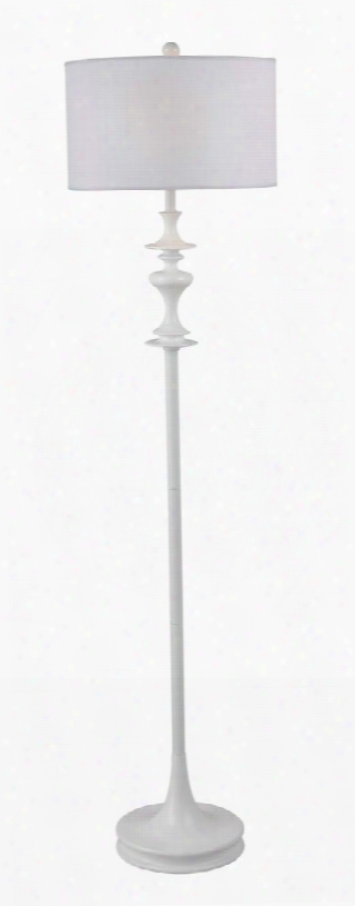 21034wh Claiborne Floor Lamp In White Gloss