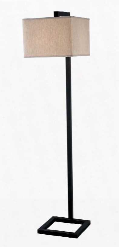 21080orb 4 Square Floor Lamp - Orb In Oil Rubbed Bronze