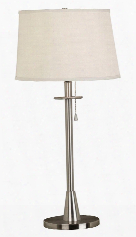 21446bs Rush Table Lamp In Brushed Steel