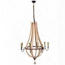 25510 Lighting Chateau Large Chandelier In Drift Wood