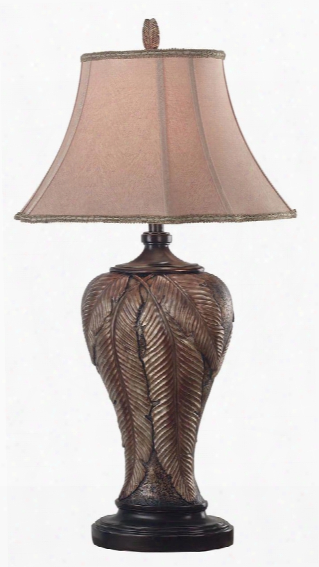 31124lbz Bermuda Table Lamp In Leafed Bronze