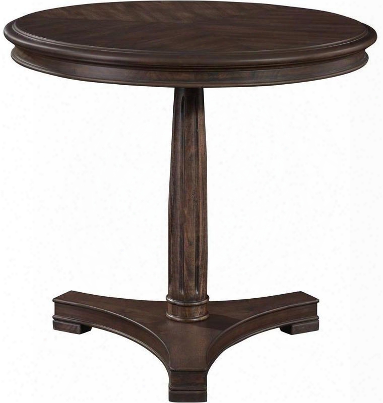 3182-012 Round Lamp Table Traditional - Acacia Solids/acacia