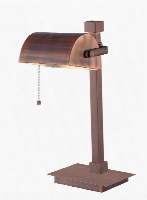 32008vc Weler Desk Lamp In Vintage Copper