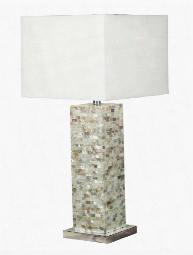 32025mop Pearlt Able Lamp In Mother Of Pearl