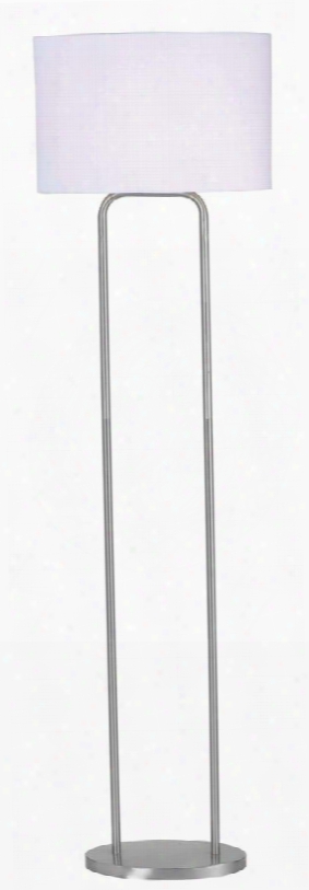 32109bs Duet Floor Lamp In Brushed Steel