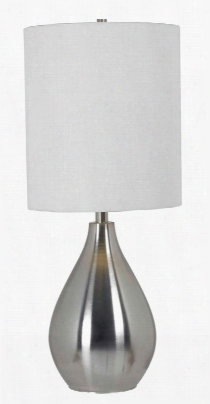 32156bs Droplet Table Lamp In Brushed Steel