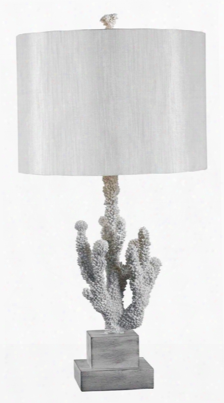 32166wh Coral Table Lamp In White Coral