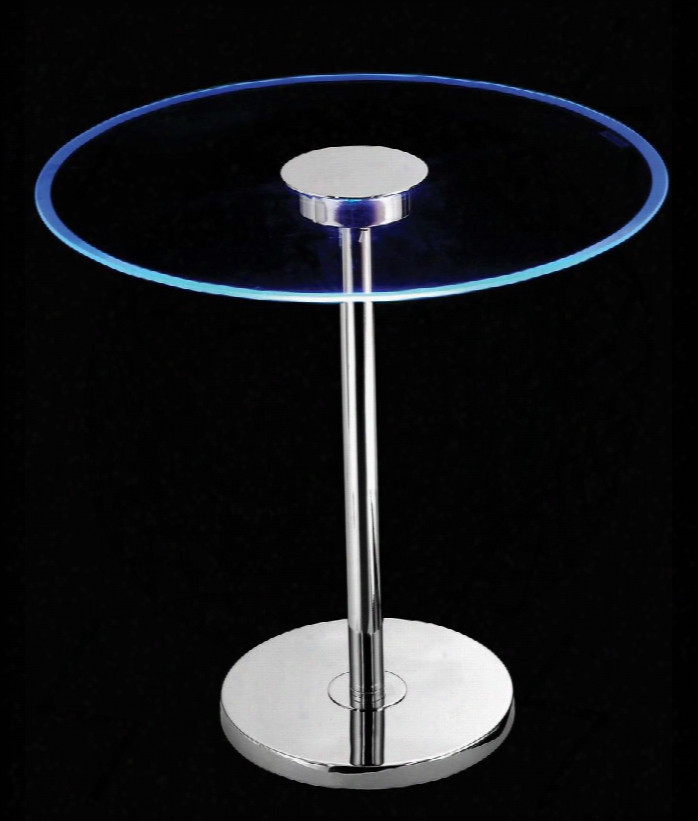 32176gch Spectral Led Table In Chrome Finish Glass Table With Color Changing