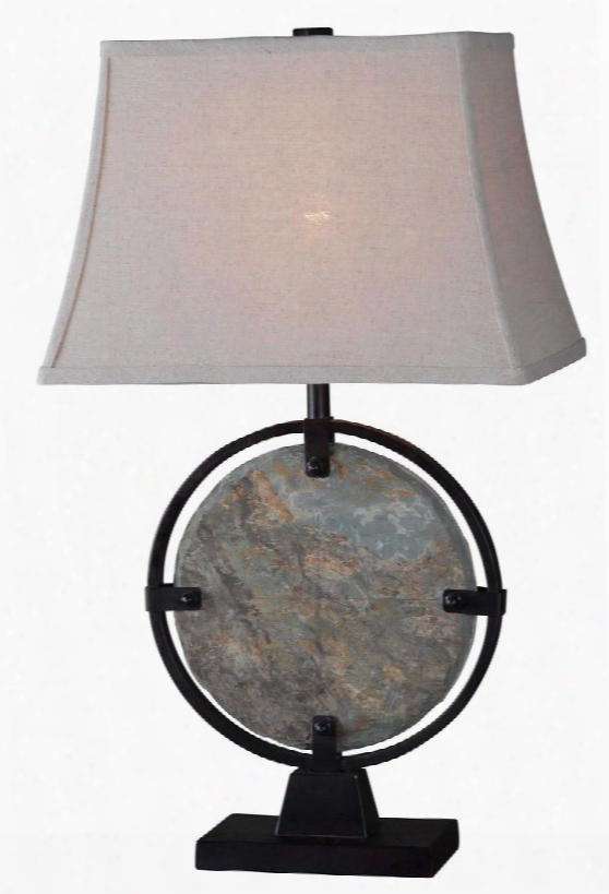 32226sl Suspension Table Lamp In Natural Slate