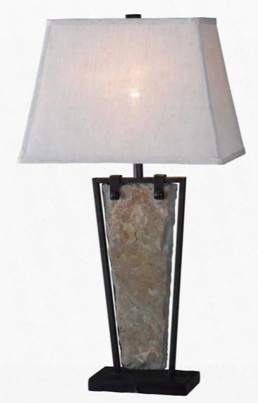 32227sl Free Fall Table Lamp In Natural Slate