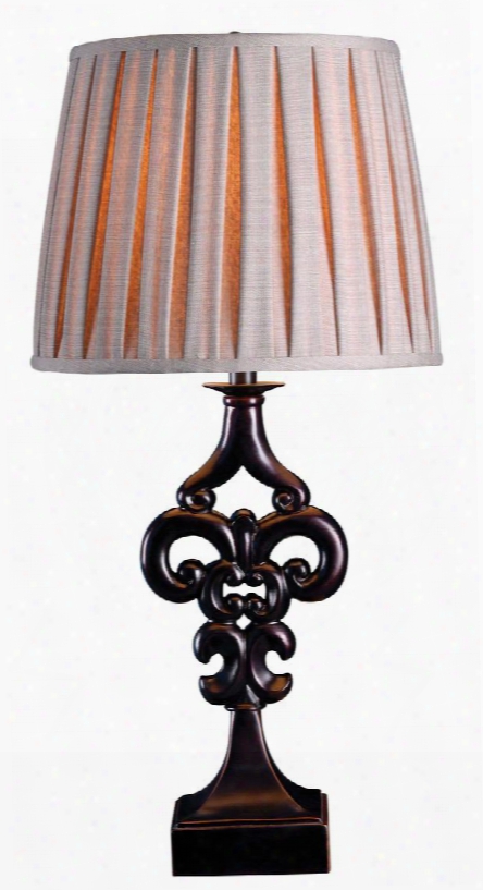 32242orb Fleur Table Lamp In Oil Rubbed Bronze