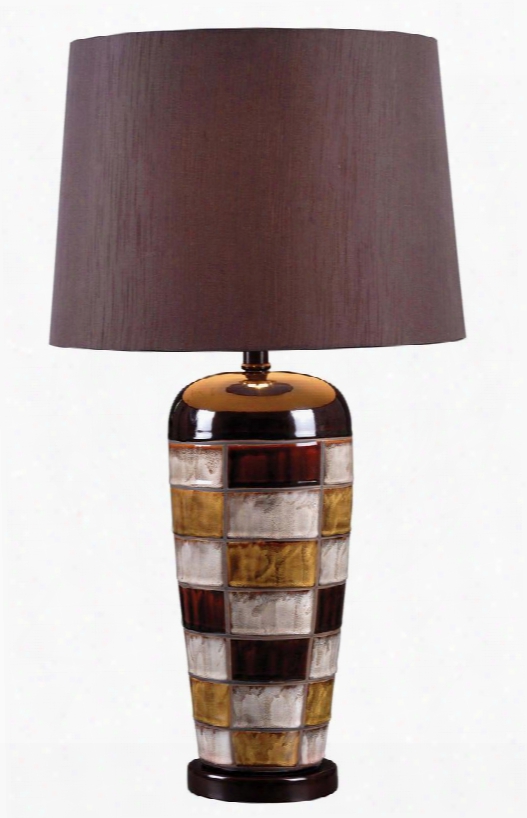 32273cer Torino Table Lamp In Ceramic Multiolor Squares