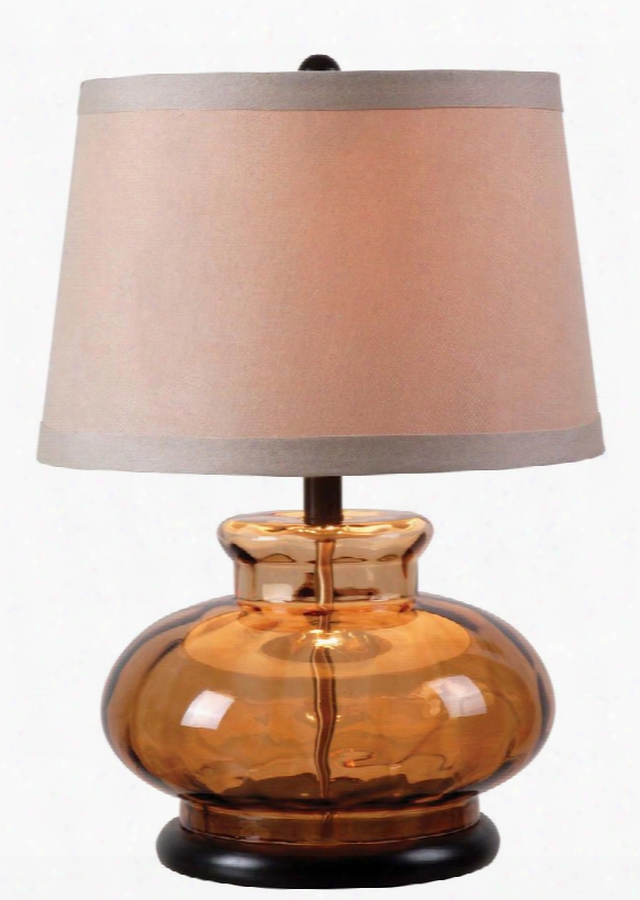 32318brn Alamos Table Lamp In Brown Glass