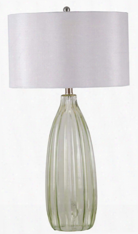32319grn Elaine Table Lamp In Green Glass