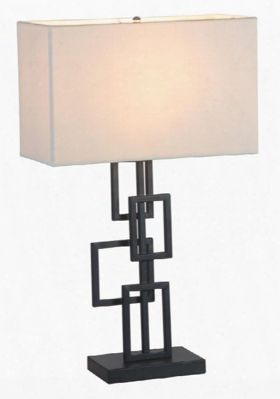 50303 Step Table Lamp White &