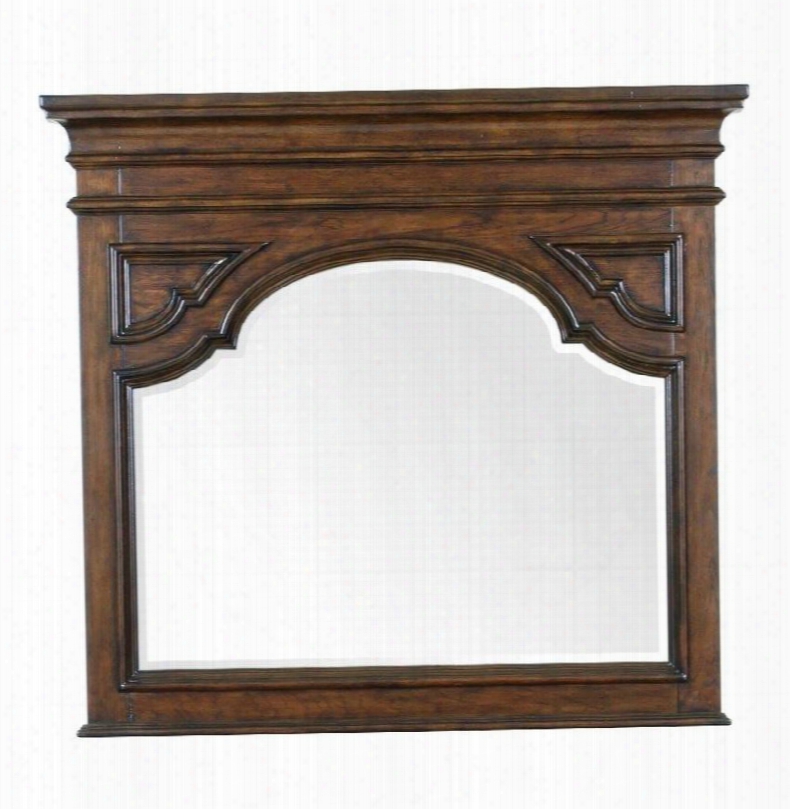 673110 Durango Ridge Mirror With Beveled Edge And Wooden Frame In Brown Wood