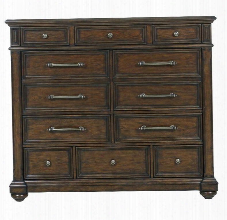 673127 Durango Ridge Master Chest With 12 Drawers Ball Bearing Side Drawer Guides Dovetailed Drawers And Dust Bottoms In Brown Wood