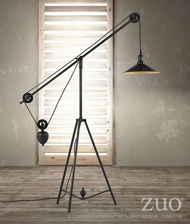 98325 Jasper Floor Lamp Antique Black