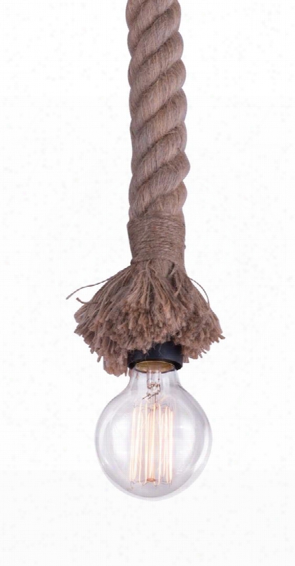 98415 94" Dunedin Ceiling Lamp Made Of Rustic Woven Rope In