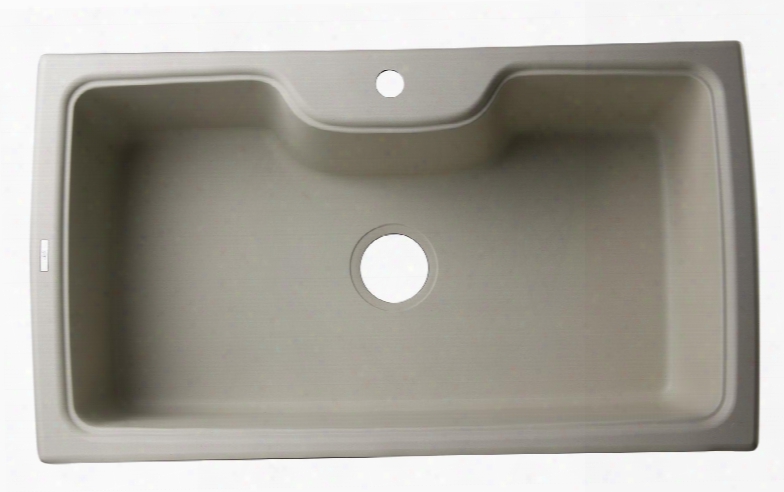 Ab3520di-b 35" Single Bowl Kitchen Sink With Ganite Composite Drop-in Iinstallation Hardware And One Pre-drilled Faucet Hole In