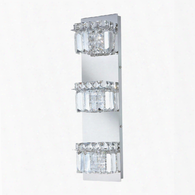 Bv1103-0-15 Crown 3 Lamp Vertical Clear Crystal Glqss /