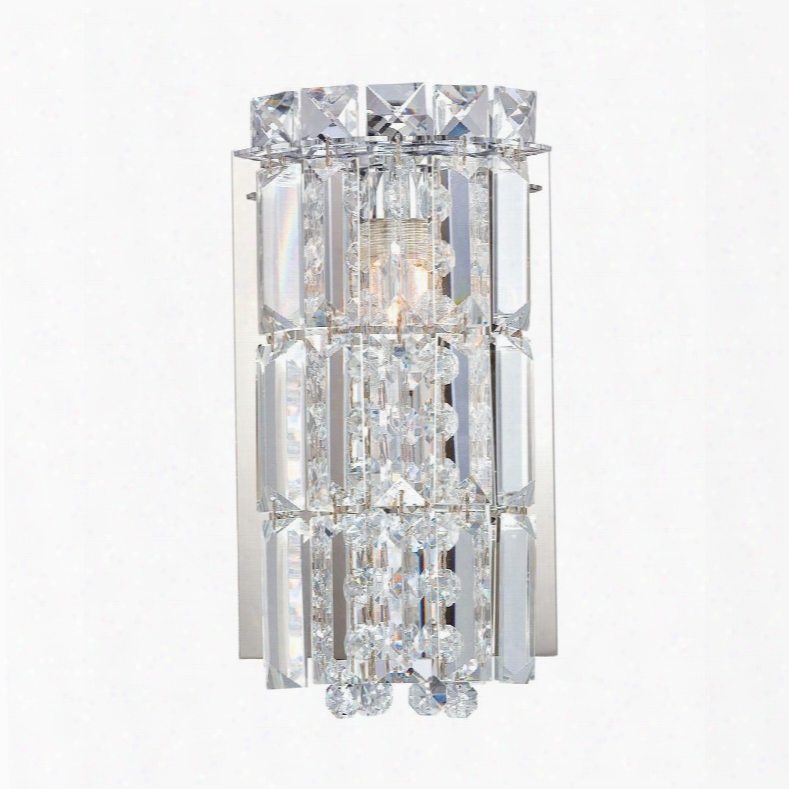 Bv1351-0-15 Princess Crown 1 Light Vanity Clear Crystal Glass /