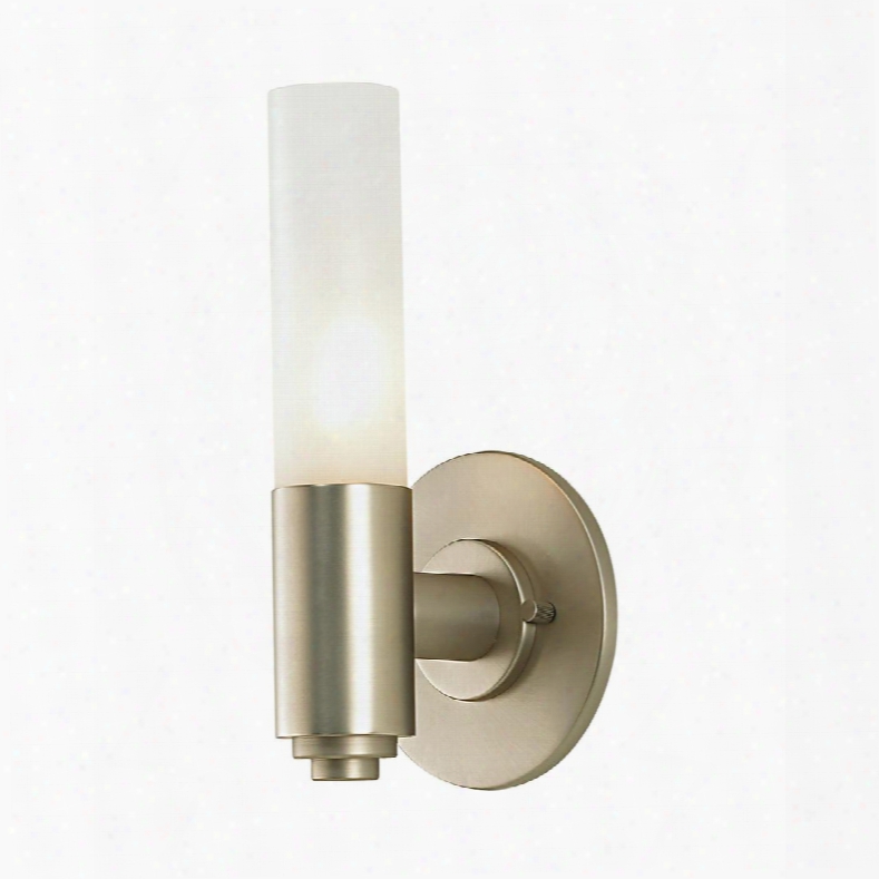Bv825-10-16m Single-lamp Wall Sconce With White Opal