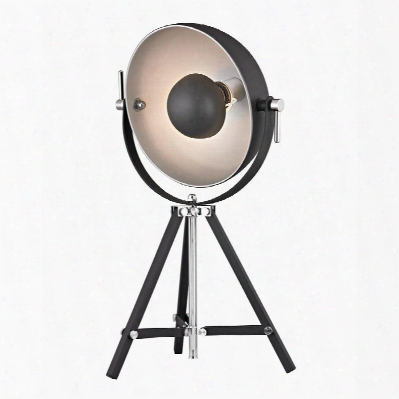 D2463 Backstage Adjustable Table Lamp In Matte Black And Polished