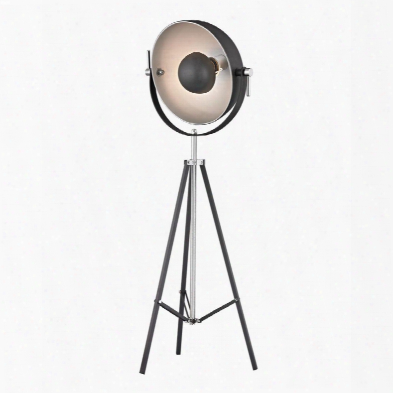 D2464 Backstage Adjustable Floor Lamp In Matte Black And Polsihed