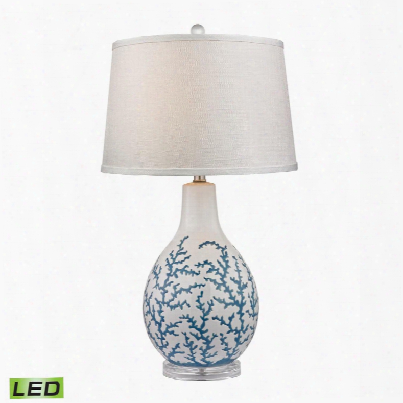 D2478-led Sixpenny Blue Coral Led Table Lamp In